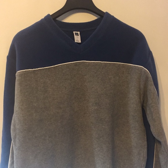 Men's GAP Cotton/Cashmere. Blue Sweater Sz. L - Picture 6 of 9